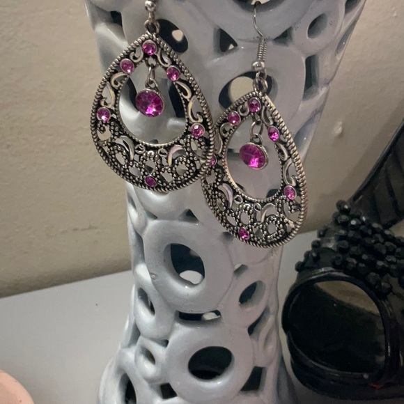 Vintage style silver earrings - Picture 1 of 3